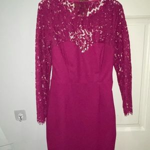 Open back lace top sweetheart dress